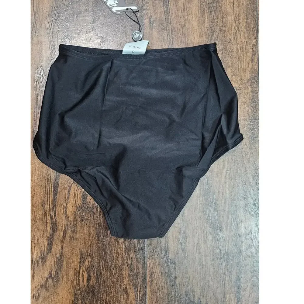 Motel Rocks Bikini Bottom High Waisted Daydream Size Small Black New